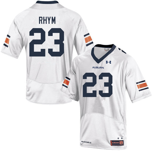 Men #23 J.D. Rhym Auburn Tigers College Football Jerseys Sale-White